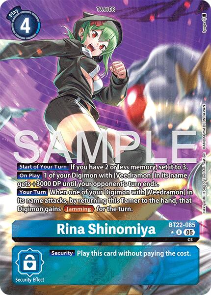 Rina Shinomiya [BT22-085] (Alternate Art) [Cyber Eden] | Cracking-Singles