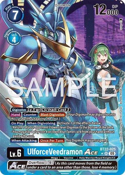 UlforceVeedramon ACE [BT22-025] (Alternate Art) [Cyber Eden] | Cracking-Singles