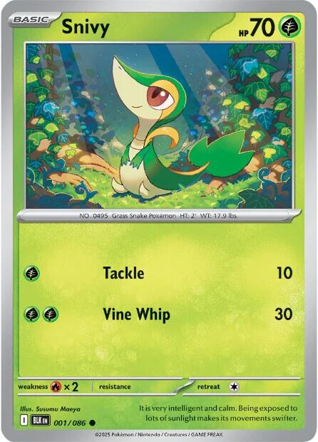 Snivy (001/086) [Scarlet & Violet: Black Bolt] | Cracking-Singles