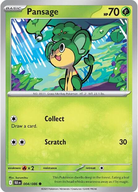 Pansage (004/086) [Scarlet & Violet: Black Bolt] | Cracking-Singles