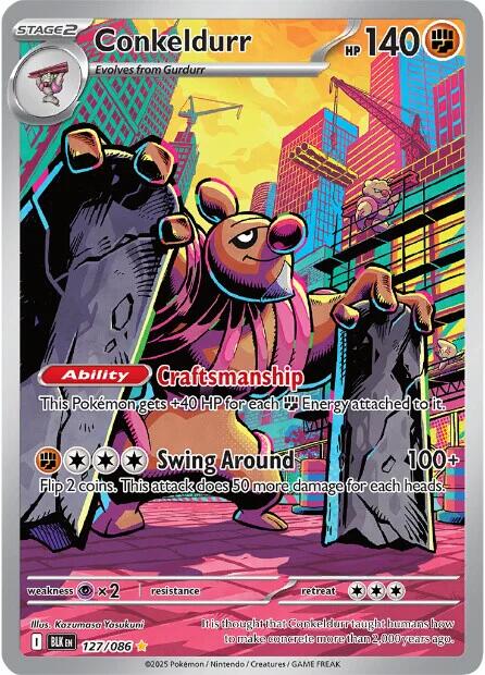 Conkeldurr (127/086) [Scarlet & Violet: Black Bolt] | Cracking-Singles
