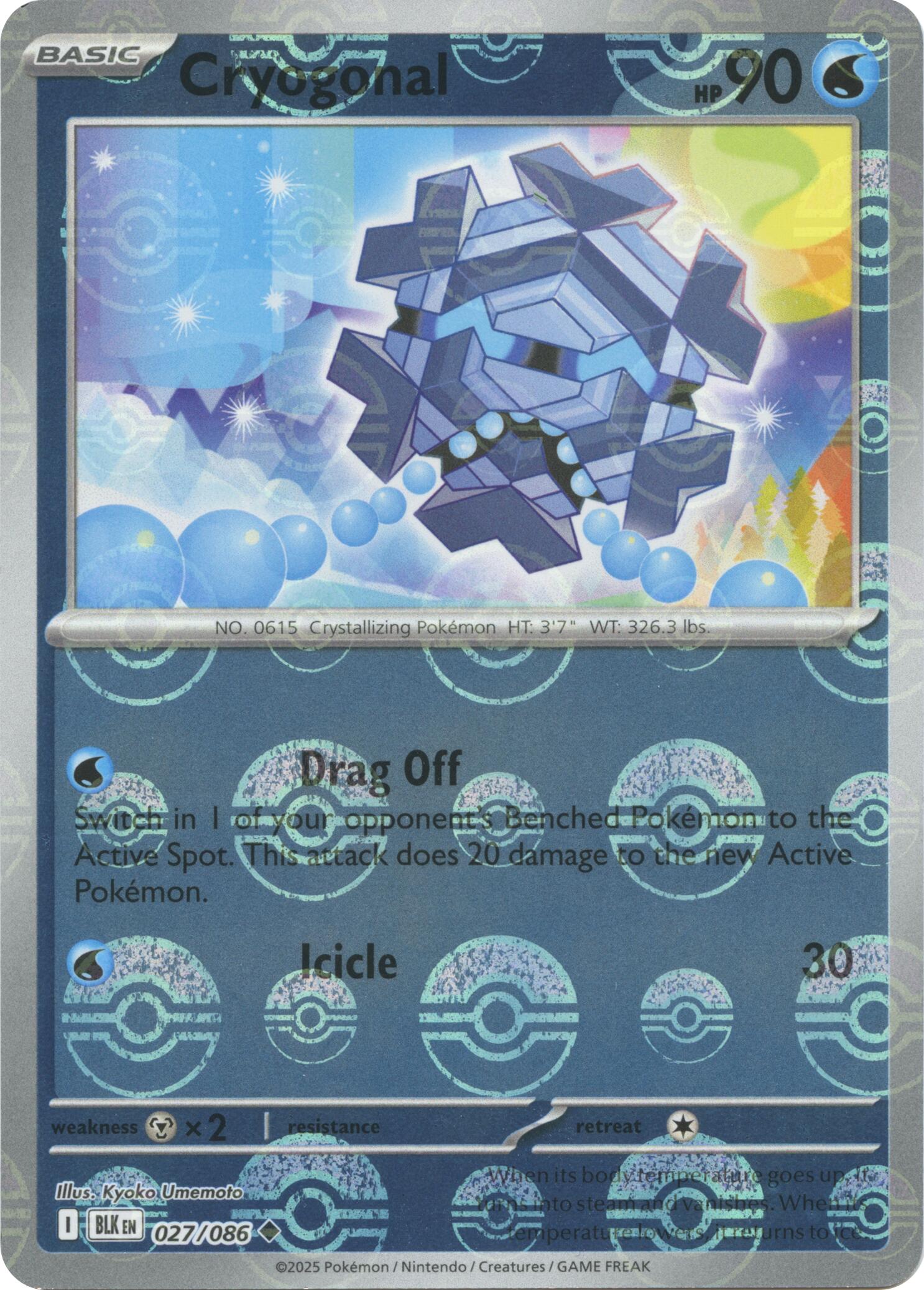 Cryogonal (027/086) (Poke Ball Pattern) [Scarlet & Violet: Black Bolt] | Cracking-Singles