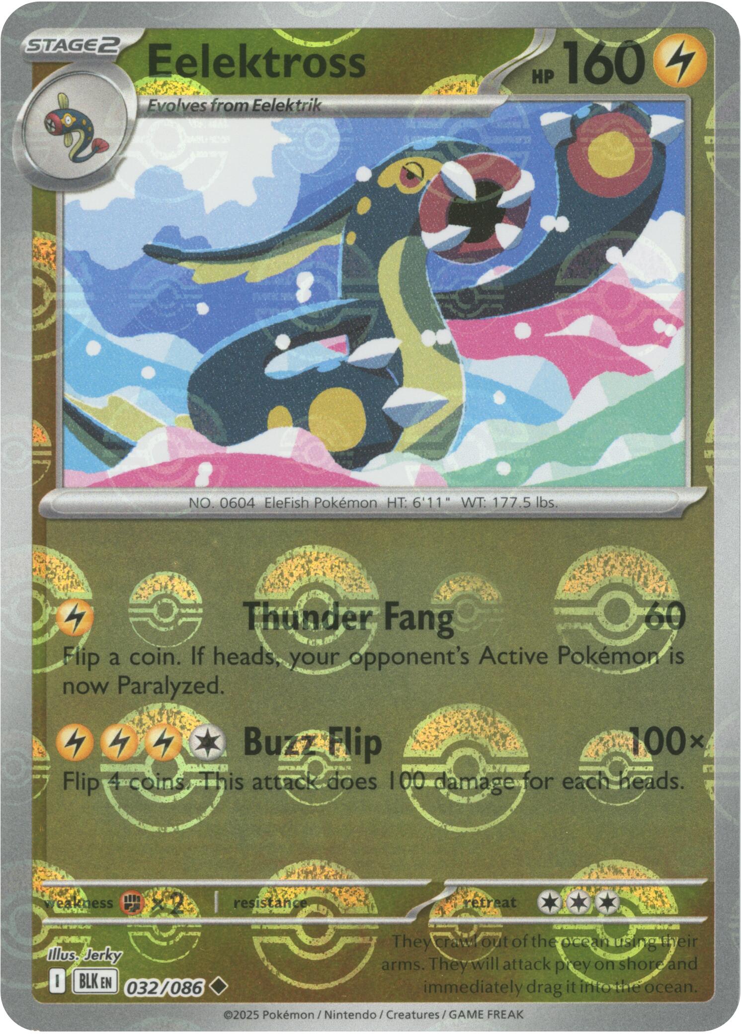 Eelektross (032/086) (Poke Ball Pattern) [Scarlet & Violet: Black Bolt] | Cracking-Singles