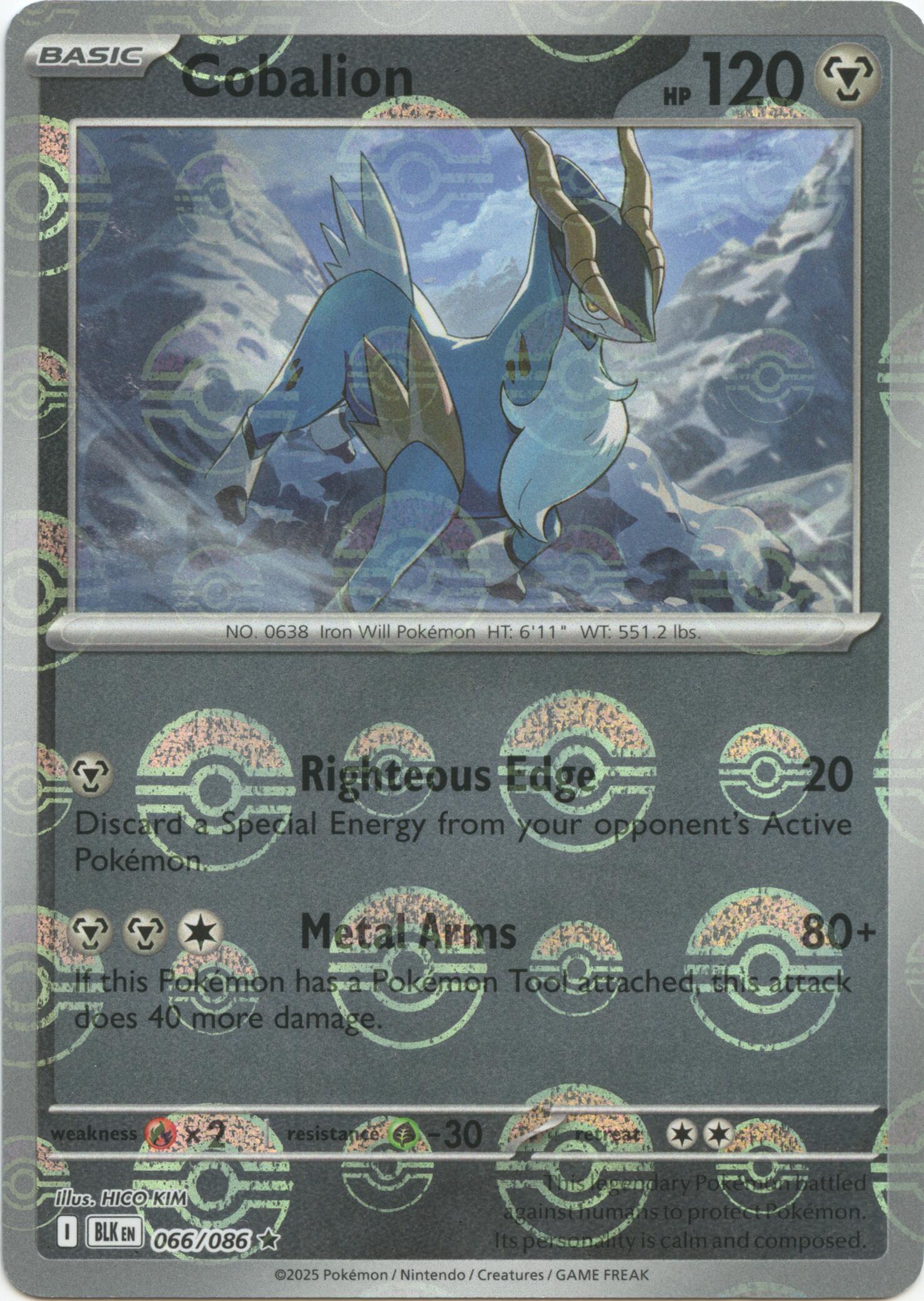 Cobalion (066/086) (Poke Ball Pattern) [Scarlet & Violet: Black Bolt] | Cracking-Singles