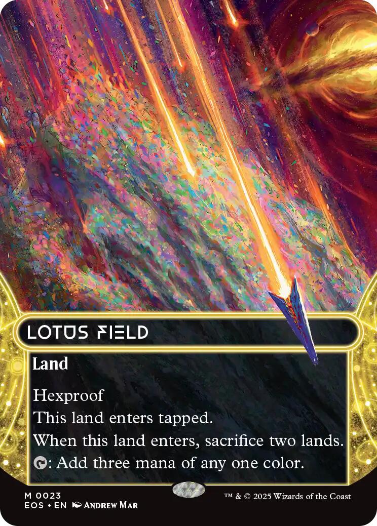 Lotus Field (0023) (Borderless) [Edge of Eternities: Stellar Sights] | Cracking-Singles
