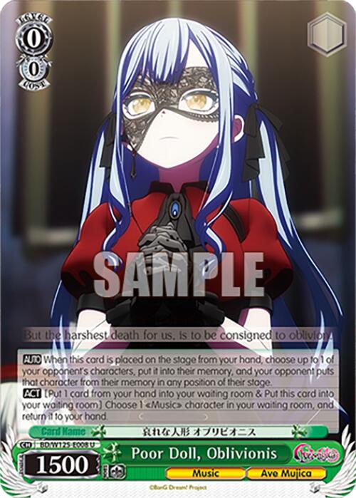 Poor Doll, Oblivionis (BD/W125-E008 U) [MyGO!!!!! x Ave Mujica] | Cracking-Singles