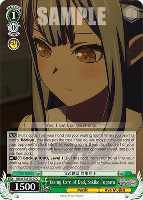 Taking Care of Dad, Sakiko Togawa (BD/W125-E017 C) [MyGO!!!!! x Ave Mujica] | Cracking-Singles