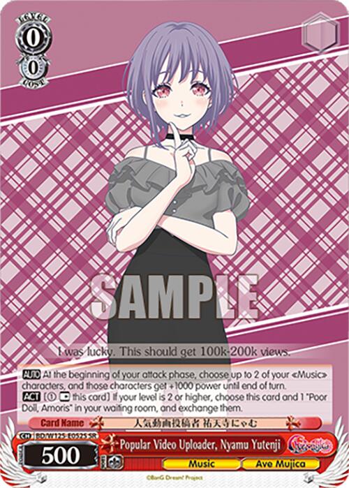 Popular Video Uploader, Nyamu Yutenji (BD/W125-E052S SR) [MyGO!!!!! x Ave Mujica] | Cracking-Singles