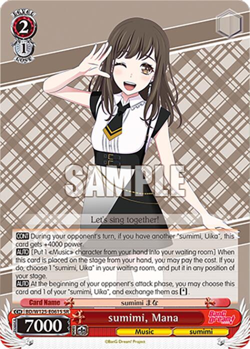 sumimi, Mana (BD/W125-E061S SR) [MyGO!!!!! x Ave Mujica] | Cracking-Singles