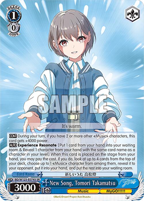 New Song, Tomori Takamatsu (BD/W125-E074S SR) [MyGO!!!!! x Ave Mujica] | Cracking-Singles