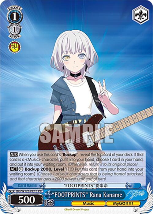 FOOTPRINTS Rana Kaname (PR) (BD/W125-PE10) [MyGO!!!!! x Ave Mujica] | Cracking-Singles