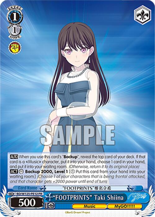 FOOTPRINTS Taki Shiina (PR) (BD/W125-PE12) [MyGO!!!!! x Ave Mujica] | Cracking-Singles
