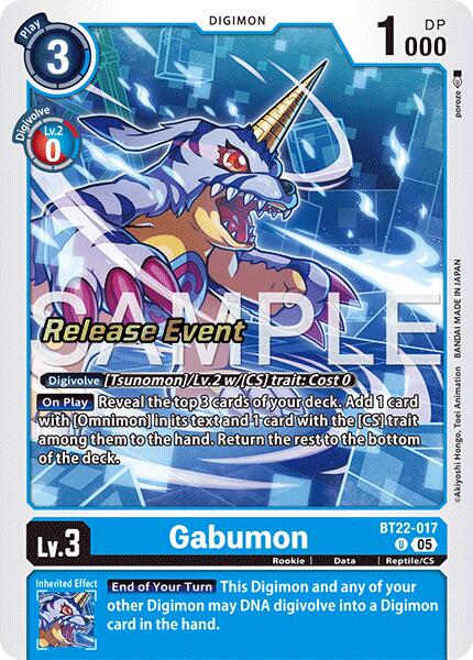 Gabumon [BT22-017] [Cyber Eden Release Event Cards] | Cracking-Singles