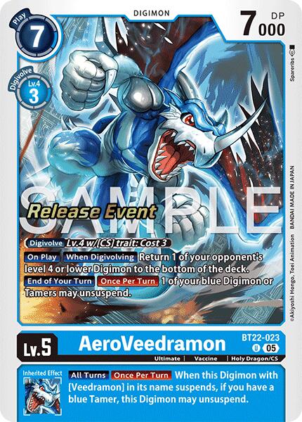 AeroVeedramon [BT22-023] [Cyber Eden Release Event Cards] | Cracking-Singles