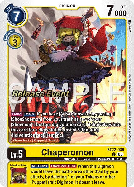 Chaperomon [BT22-036] [Cyber Eden Release Event Cards] | Cracking-Singles