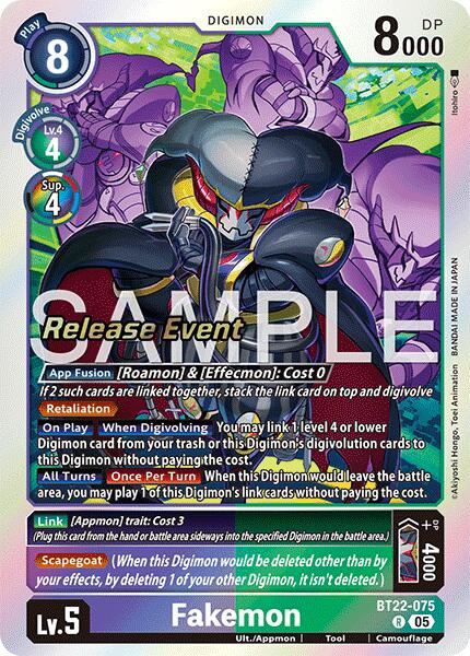 Fakemon [BT22-075] [Cyber Eden Release Event Cards] | Cracking-Singles
