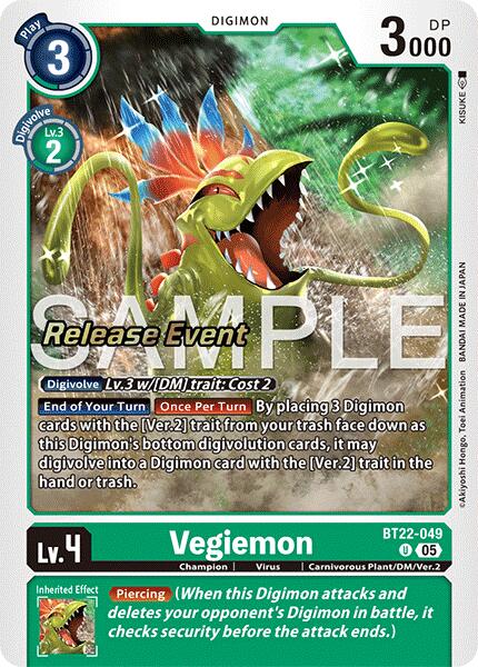 Vegiemon [BT22-049] [Cyber Eden Release Event Cards] | Cracking-Singles
