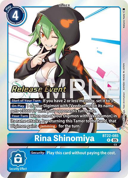 Rina Shinomiya [BT22-085] [Cyber Eden Release Event Cards] | Cracking-Singles