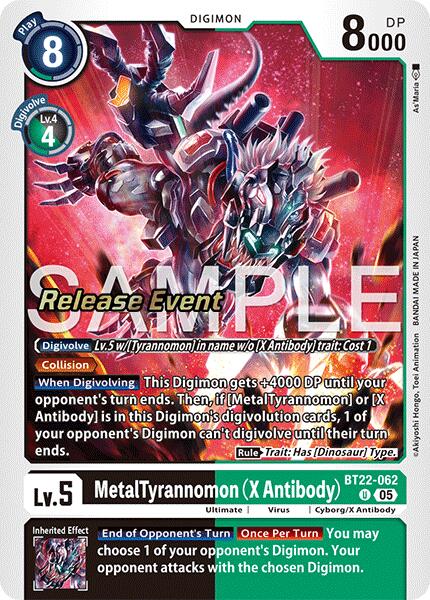 MetalTyrannomon [BT22-062] (X Antibody) [Cyber Eden Release Event Cards] | Cracking-Singles