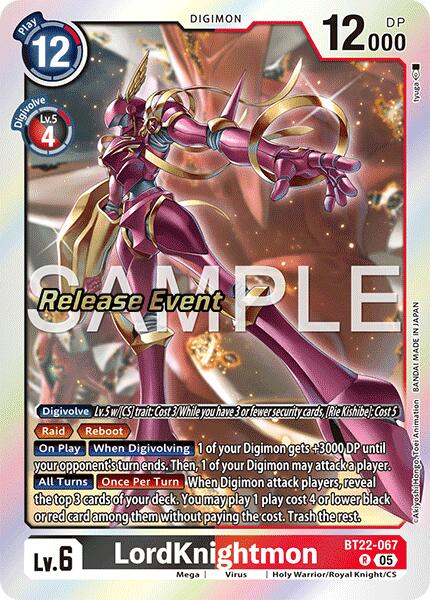 LordKnightmon [BT22-067] [Cyber Eden Release Event Cards] | Cracking-Singles