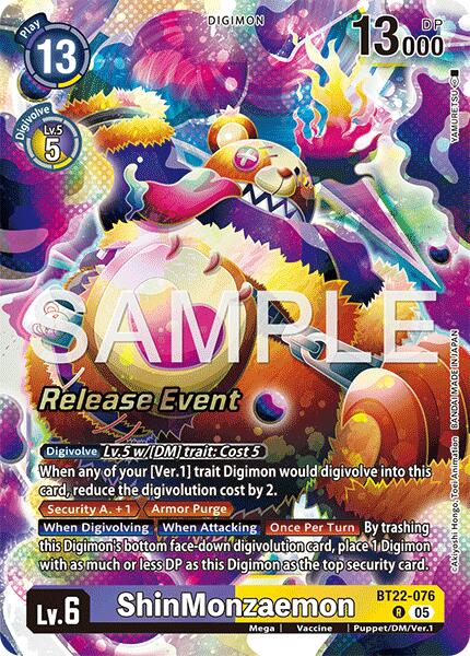ShinMonzaemon [BT22-076] [Cyber Eden Release Event Cards] | Cracking-Singles