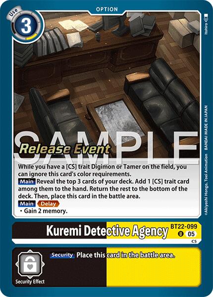 Kuremi Detective Agency [BT22-099] [Cyber Eden Release Event Cards] | Cracking-Singles