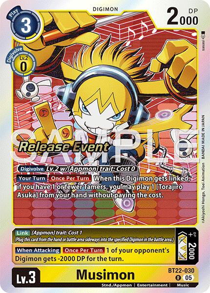 Musimon [BT22-030] [Cyber Eden Release Event Cards] | Cracking-Singles