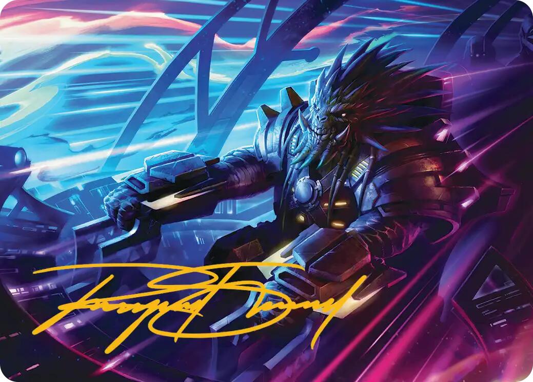 Tannuk, Steadfast Second Art Card (Gold-Stamped Signature) [Edge of Eternities Art Series] | Cracking-Singles