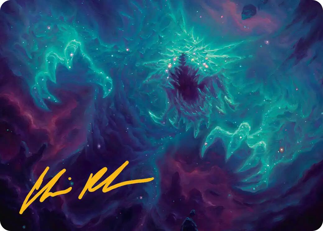 Cosmogoyf Art Card (Gold-Stamped Signature) [Edge of Eternities Art Series] | Cracking-Singles