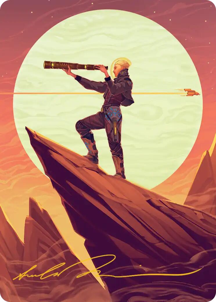 Sami, Wildcat Captain Art Card (Gold-Stamped Signature) [Edge of Eternities Art Series] | Cracking-Singles