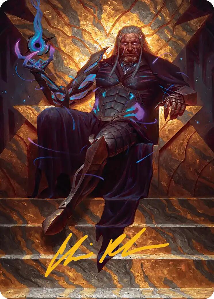 Tezzeret, Cruel Captain Art Card (1/54) (Gold-Stamped Signature) [Edge of Eternities Art Series] | Cracking-Singles