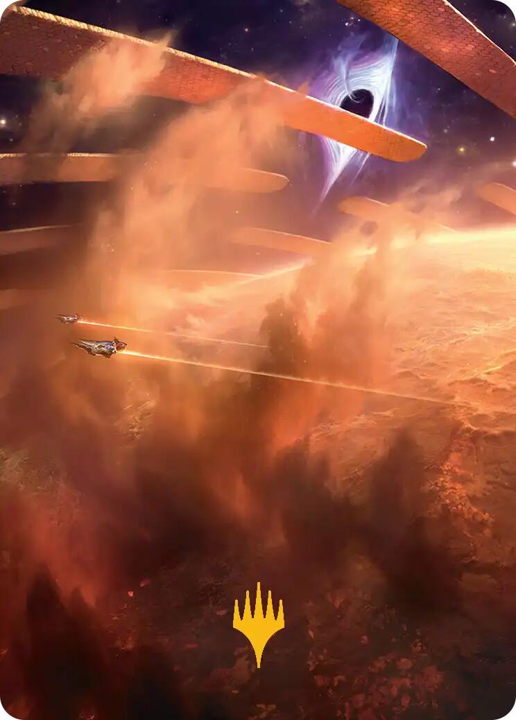 Adagia, Windswept Bastion Art Card (Gold-Stamped Planeswalker Symbol) [Edge of Eternities Art Series] | Cracking-Singles
