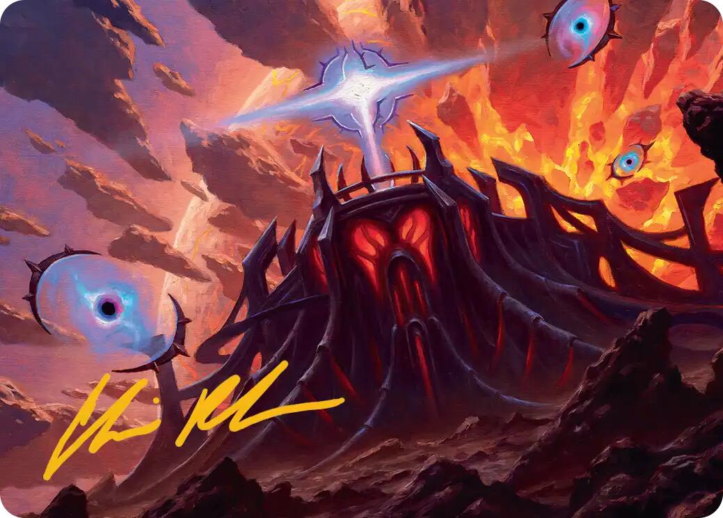 Secluded Starforge Art Card (Gold-Stamped Signature) [Edge of Eternities Art Series] | Cracking-Singles