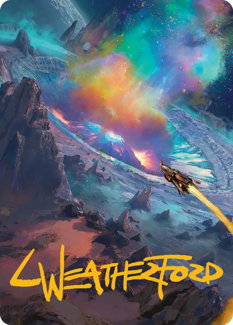 Meteor Crater Art Card (Gold-Stamped Signature) [Edge of Eternities Art Series] | Cracking-Singles