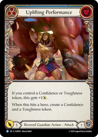 Uplifting Performance [SUP016] (Super Slam)  Rainbow Foil | Cracking-Singles