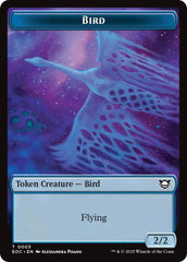 Bird // Golem (0012) Double-Sided Token [Edge of Eternities Commander Tokens] | Cracking-Singles