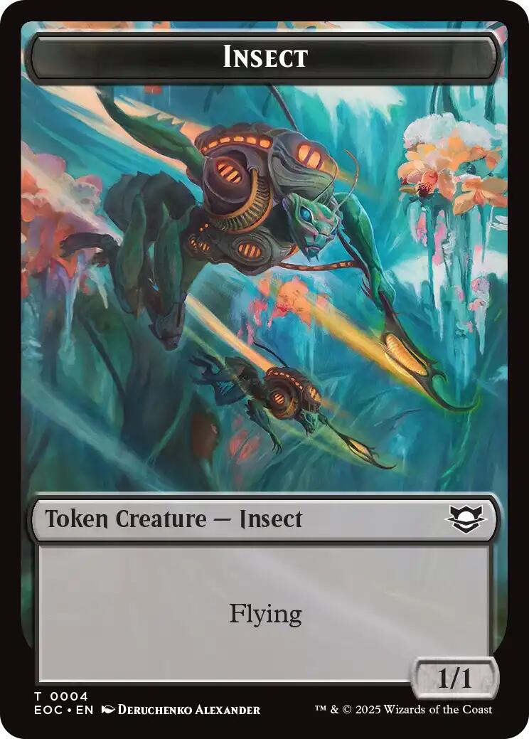 Insect // Elemental (0008) Double-Sided Token [Edge of Eternities Commander Tokens] | Cracking-Singles