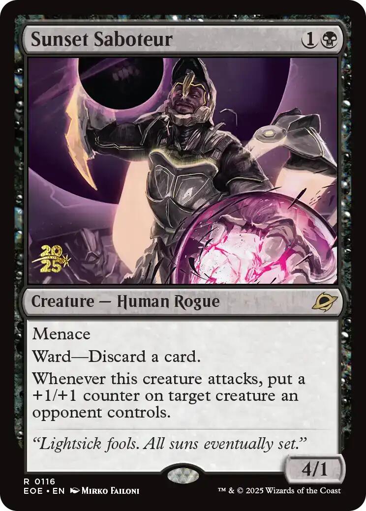 Sunset Saboteur [Edge of Eternities Prerelease Promos] | Cracking-Singles