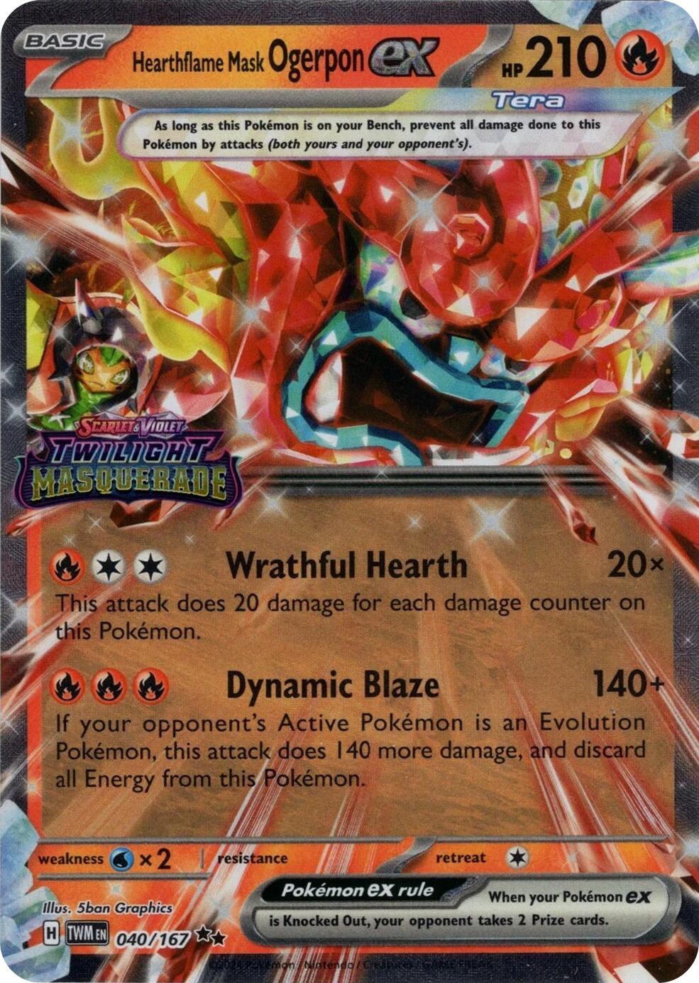 Hearthflame Mask Ogerpon ex (040/167) (Stamped) [Miscellaneous Cards] | Cracking-Singles