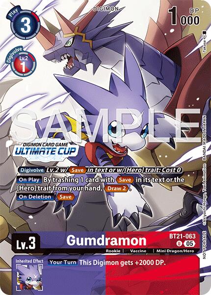Gumdramon [BT21-063] (Ultimate Cup 25-26 Season 2) [World Convergence] | Cracking-Singles