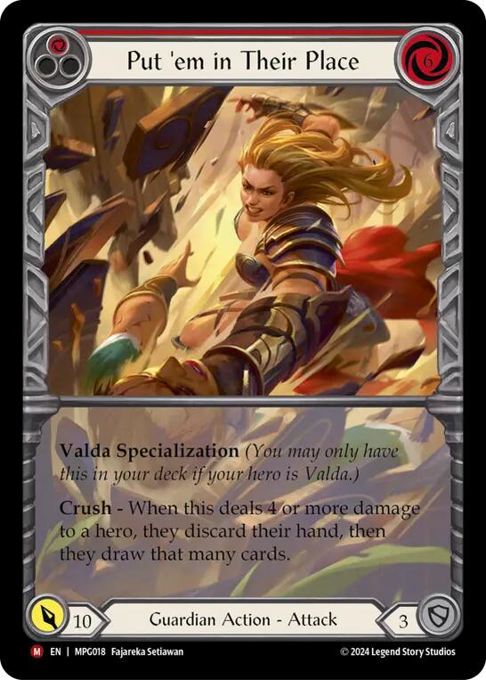 Put 'Em In Their Place (Extended Art) [MPG018] (Mastery Pack Guardian)  Rainbow Foil | Cracking-Singles