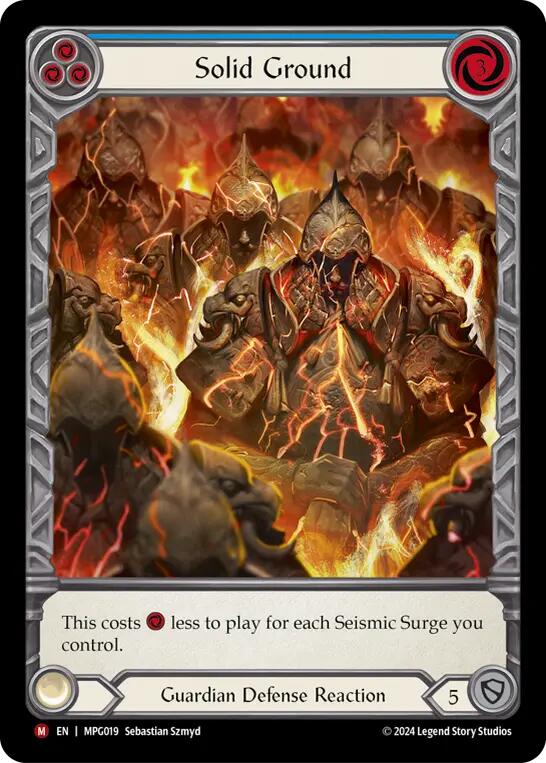 Solid Ground (Extended Art) [MPG019] (Mastery Pack Guardian)  Rainbow Foil | Cracking-Singles