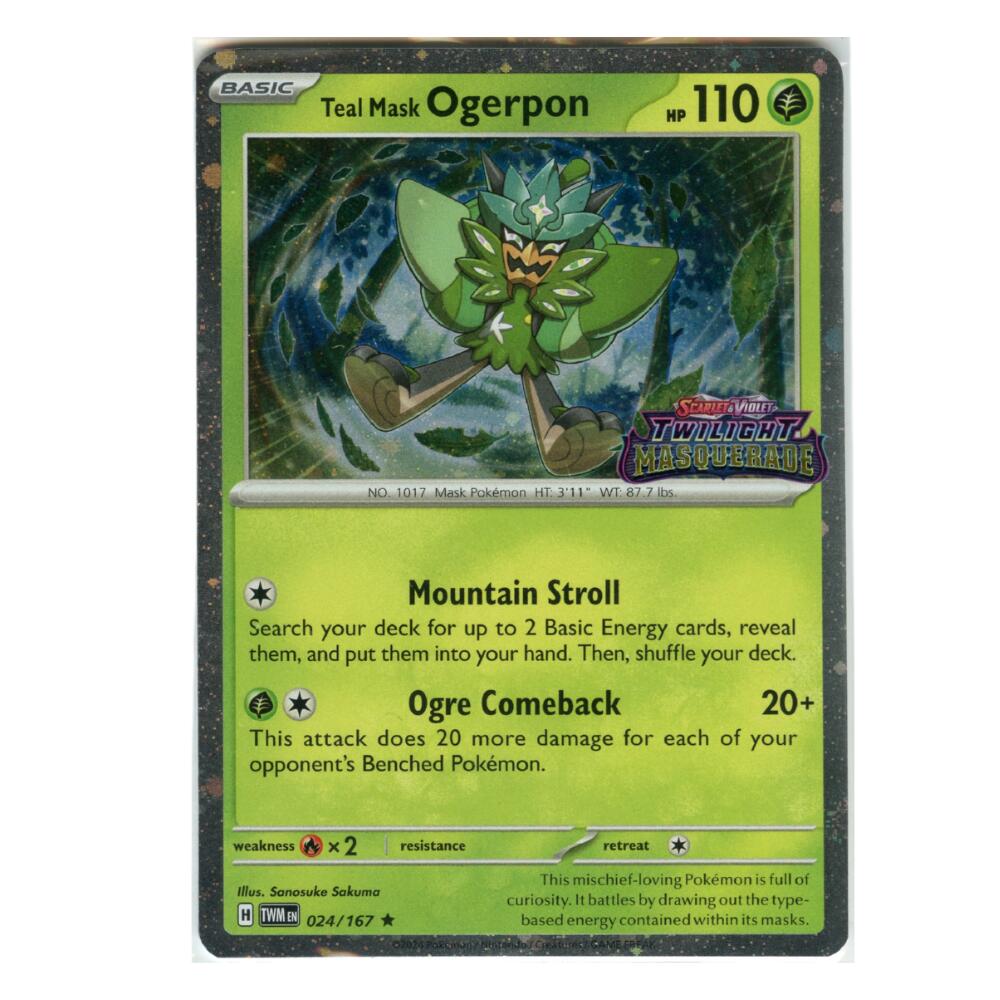 Teal Mask Ogerpon (024/167) (Twilight Masquerade Stamp) [Scarlet & Violet: Twilight Masquerade] | Cracking-Singles
