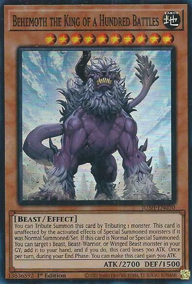 Behemoth the King of a Hundred Battles (Super Rare) [JUSH-EN050] Super Rare | Cracking-Singles
