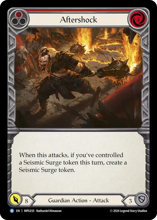 Aftershock (Red) [MPG035] (Mastery Pack Guardian)  Rainbow Foil | Cracking-Singles