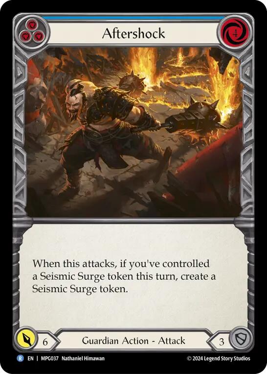 Aftershock (Blue) [MPG037] (Mastery Pack Guardian)  Rainbow Foil | Cracking-Singles