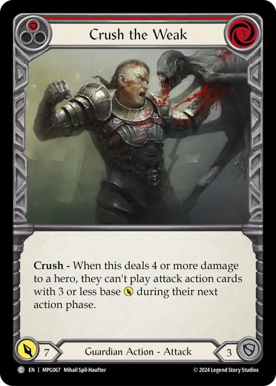 Crush the Weak (Red) [MPG067] (Mastery Pack Guardian) | Cracking-Singles