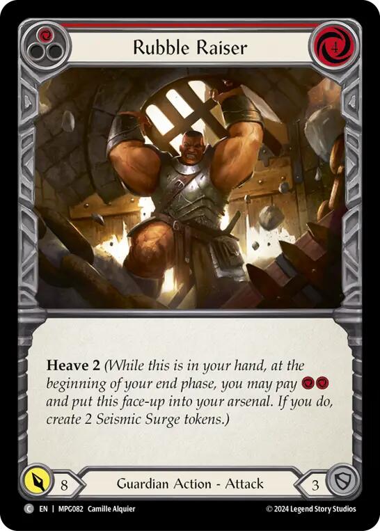 Rubble Raiser (Red) [MPG082] (Mastery Pack Guardian)  Rainbow Foil | Cracking-Singles