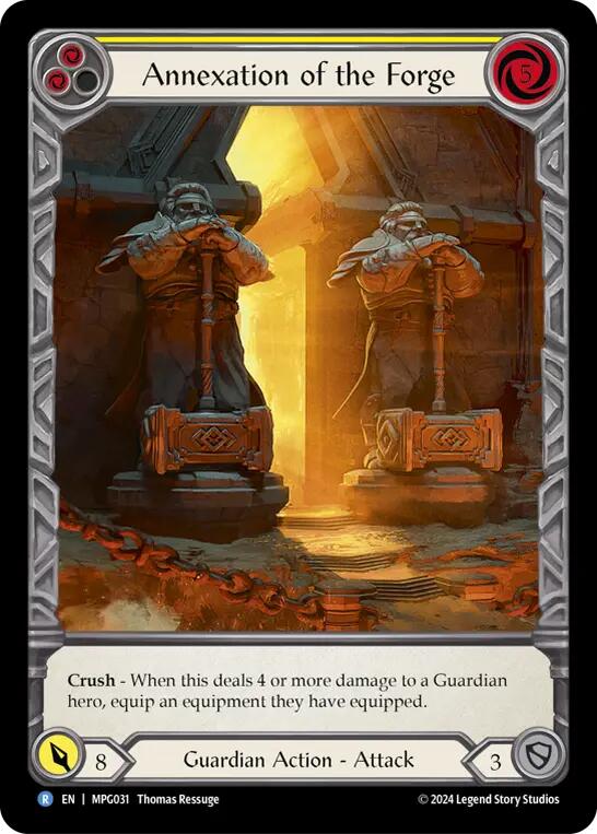 Annexation of the Forge (Extended Art) [MPG031] (Mastery Pack Guardian)  Rainbow Foil | Cracking-Singles