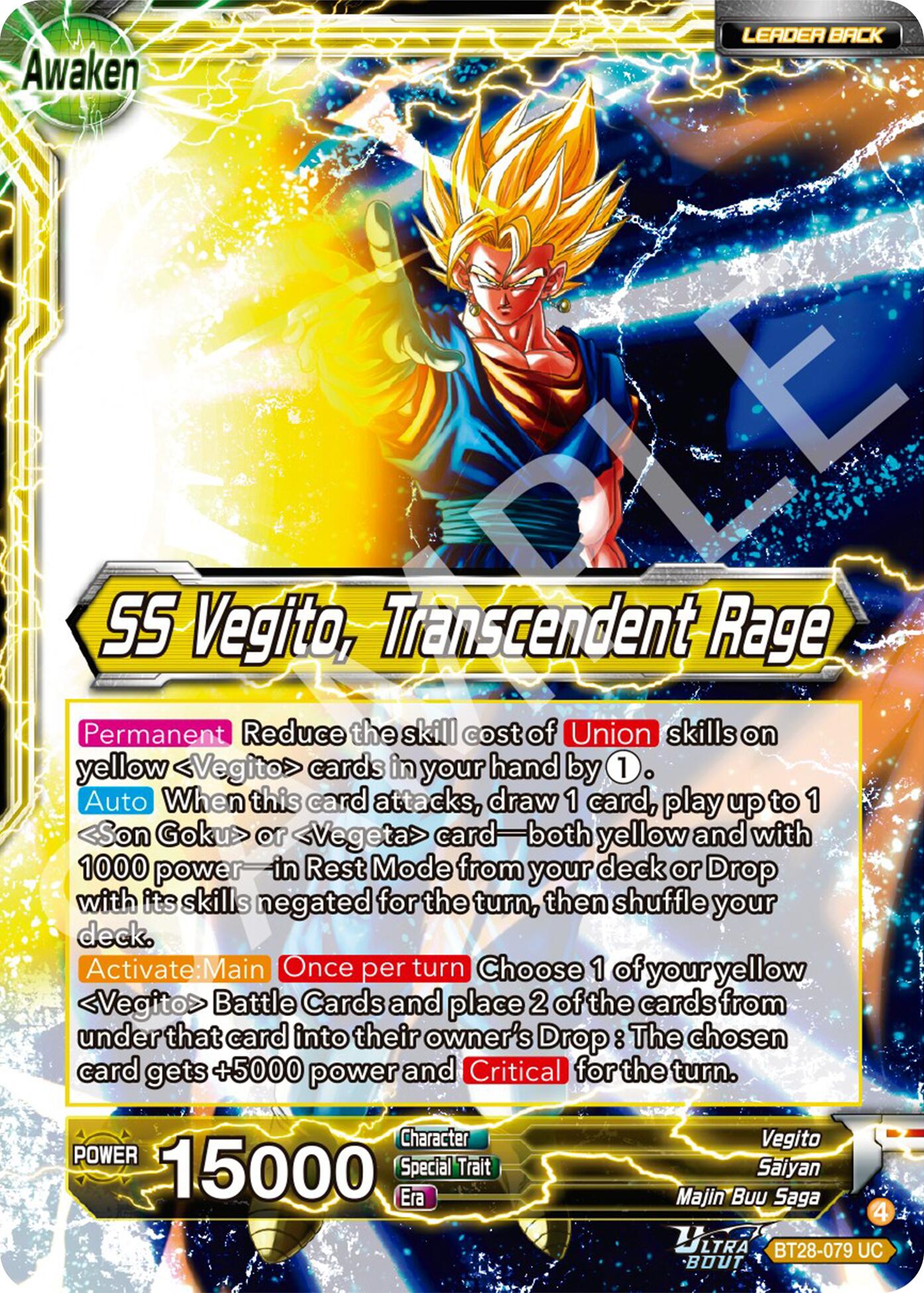 Vegito // SS Vegito, Transcendent Rage (BT28-079) [Prismatic Clash] | Cracking-Singles